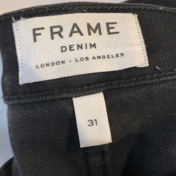 Frame L’Homme Skinny Noir Jeans Size 31 - Picture 3 of 4